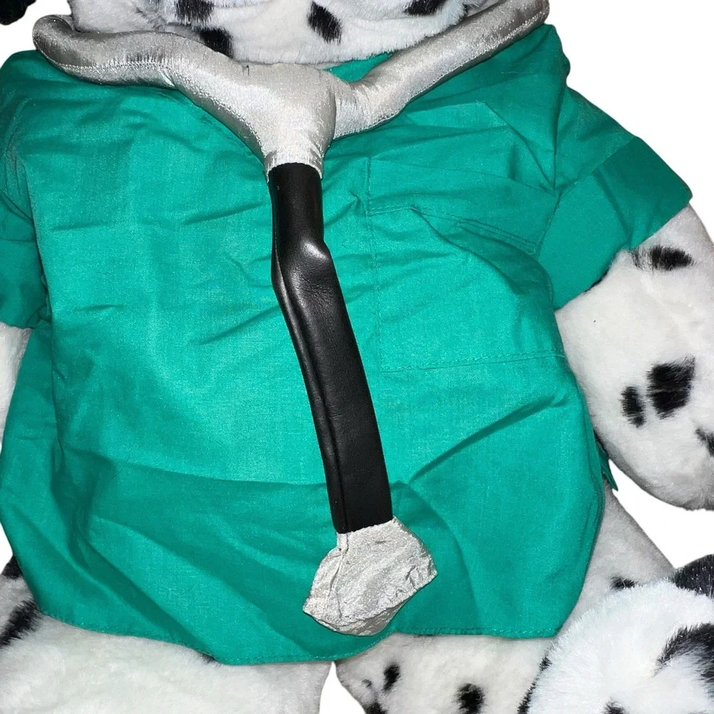 Huge Dalmatian Dog Plush Stuffed Animal in Scrub Top Stethoscope Vet Doctor‎ 25